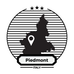 Sticker - piedmont map label