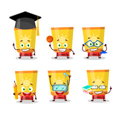 Sticker - School student of sun block cartoon character with various expressions