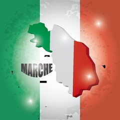 Sticker - Marche map