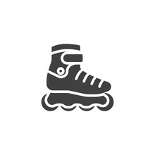 Roller Skate Vector Icon. Filled Flat Sign For Mobile Concept And Web Design. Skates Glyph Icon. Symbol, Logo Illustration. Vector Graphics