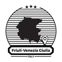 Canvas Print - friuli-venezia giulia map label