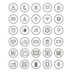 Sticker - A mobile app icon set illustration.