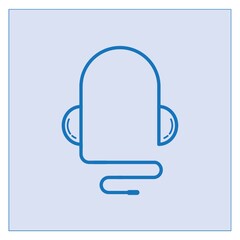 Poster - headphones icon