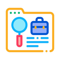 Poster - folder research business case icon vector. folder research business case sign. color symbol illustra