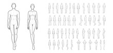 Fashion Template Of 50 Men And Women.