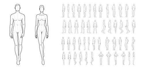 fashion template of 50 men and women.