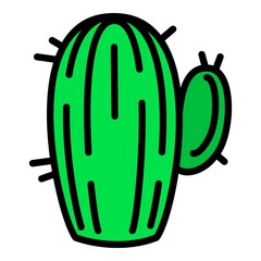 Poster - Mexican cactus icon. Outline mexican cactus vector icon for web design isolated on white background