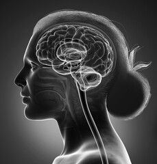 Wall Mural - 3d rendered medically accurate illustration of a female brain anatomy