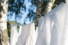 Clothes Drying On A Rope