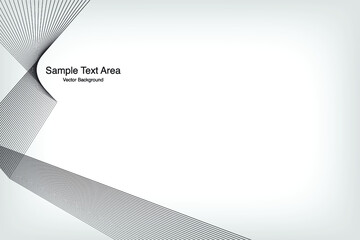 Abstract Line, On White Background With Sample Text Area