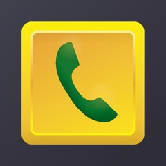 Canvas Print - Phone accept call icon