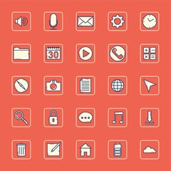 Poster - set of mobile application icons