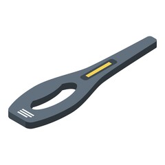 Poster - Police metal detector icon. Isometric of police metal detector vector icon for web design isolated on white background