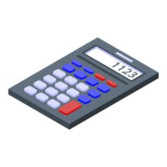 Poster - Tax calculator icon. Isometric of tax calculator vector icon for web design isolated on white background