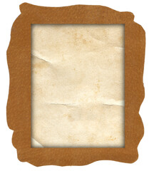 Natural leather texture with old photo paper texture background