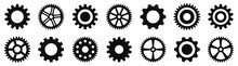 Gear Wheel Set. Simple Gear Wheels Collection. Gear Icons. Vector