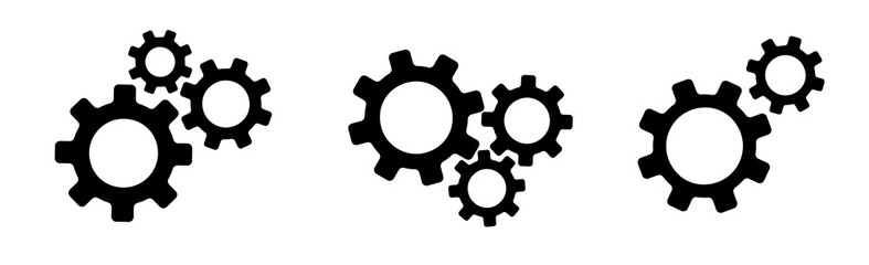 Poster - Setting gears or cogs  icon set vector.