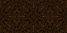 Rectangular Seamless Bandana Print Vector Design For Rug, Carpet, Tapis, Shawl, Towel, Textile, Yoga Mat. Neck Scarf Or Kerchief Pattern Design. Traditional Ornamental Ethnic Pattern With Paisley.
