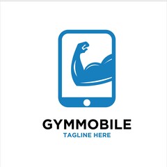 Sticker - Mobile Fitness Logo Template Design