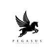 Horse Pegasus Logo Design Template