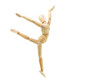 © Phruetthiphong - The wooden mannequin are doing ballet dancer on white blackground and clipping path.
