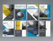 Abstract brochure design with city background