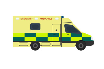 Canvas Print - uk ambulance icon. clipart image isolated on white background