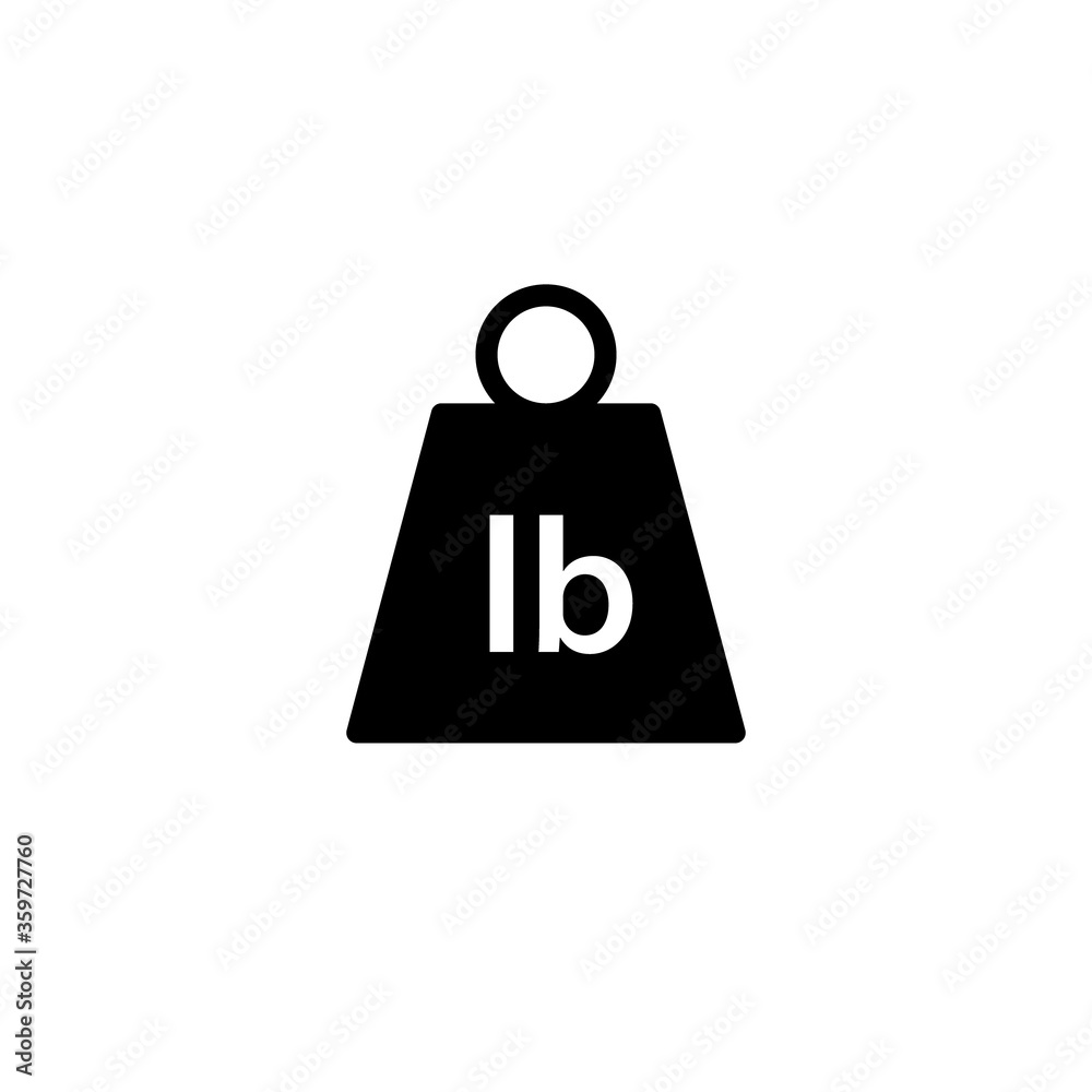 1 pound weight icon. Clipart image isolated on white background Stock ...