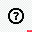 © Mantav Jivva - Question Mark in Bubble Icon design template on transparent background. Vector EPS 10