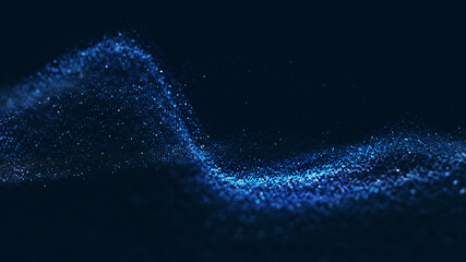 Abstract polygonal space low poly dark background with connecting dots and lines.