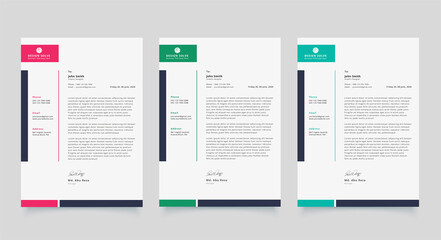 Wall Mural - Corporate business Creative Letterhead Design template