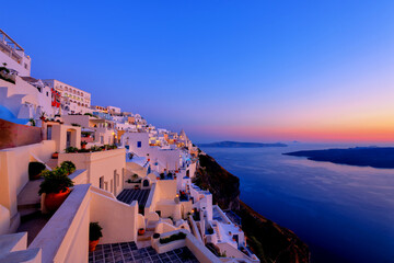 Blue hour in Santorini