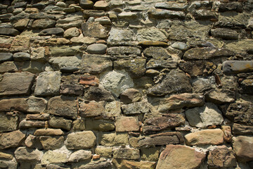 Boulders and pebbles on the walls of Jvari Monestry, Tblisi