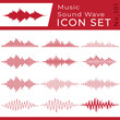 Sound waves icon set. Music sound wave equalizer vector design collection. Vector and illustration.
