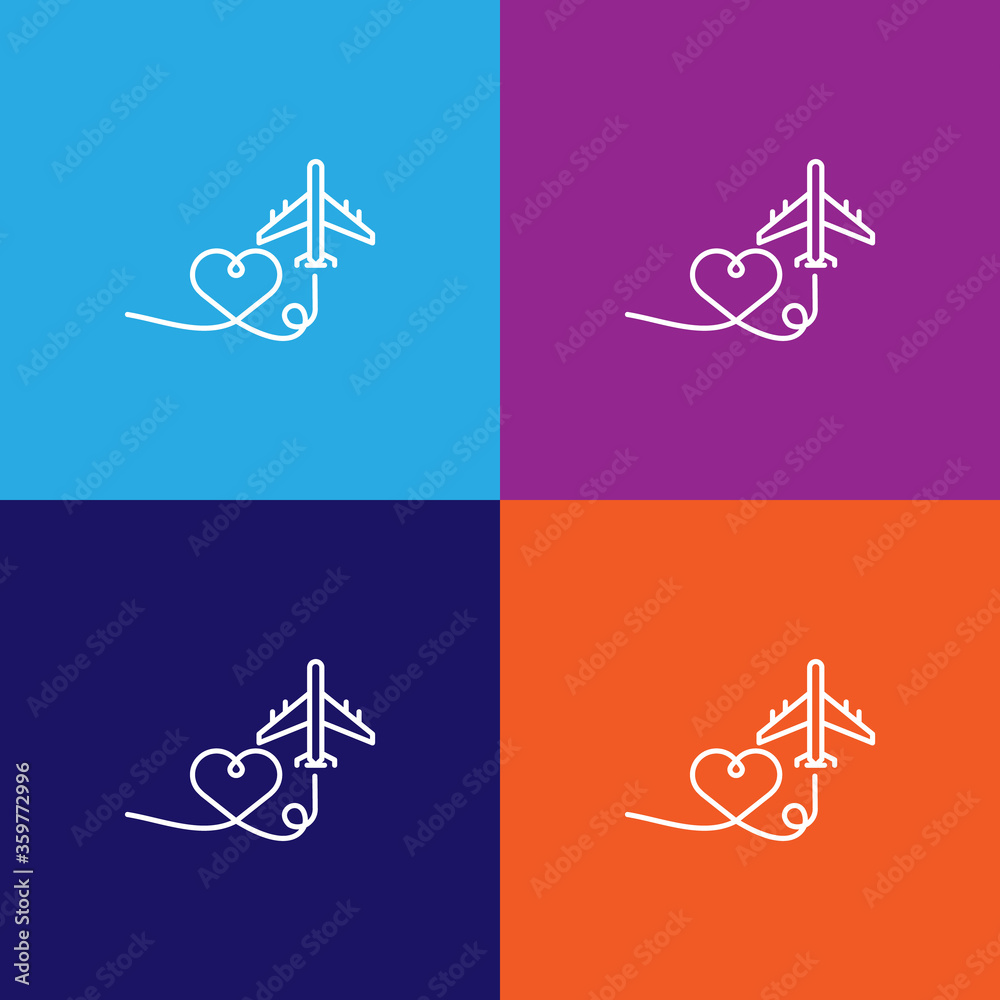Travel airplane outline icon. Elements of travel illustration icon ...