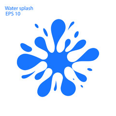 Wall Mural - Water. Splash and spray. Set. Vector image.