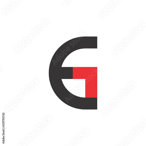 EG letter logo design vector Poster Mural XXL