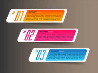 Leinwandbilder - modern text box template, banner Infographics