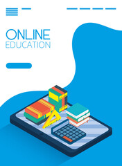 Wall Mural - Education Online technology with tablet