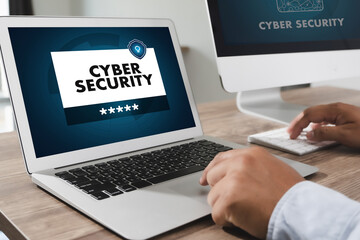Poster - CYBER SECURITY Business, technology,FirewallAntivirus Alert Protection Security and Cyber Security Firewall