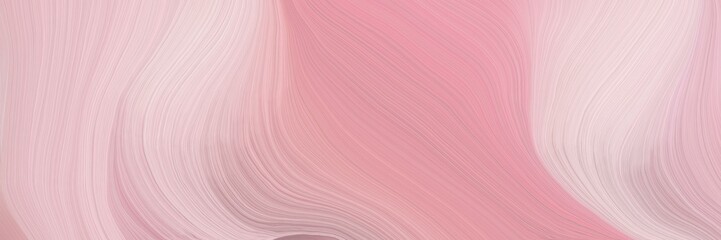 Poster - soft background graphic with modern curvy waves background illustration with baby pink, misty rose and rosy brown color