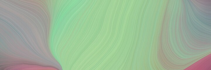 Poster - soft abstract art waves graphic with modern waves background illustration with dark sea green, antique fuchsia and gray gray color