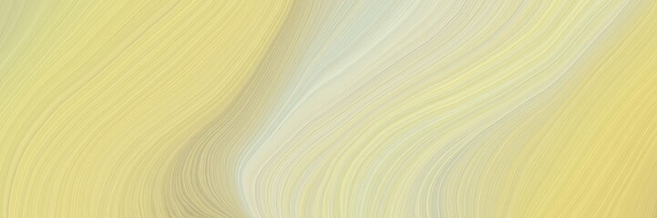Poster - soft background graphic with contemporary waves illustration with pale golden rod, khaki and antique white color