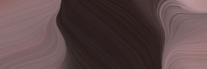 Poster - soft creative waves graphic with modern soft curvy waves background illustration with very dark blue, very dark pink and old lavender color