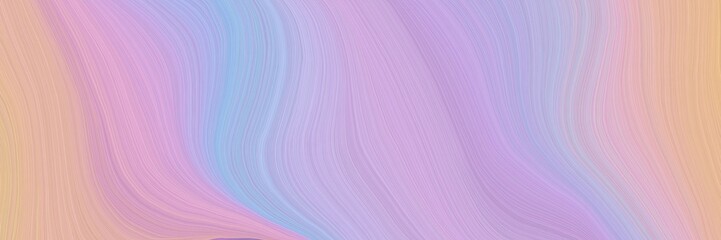 Poster - soft artistic art design graphic with modern soft swirl waves background design with thistle, burly wood and baby pink color
