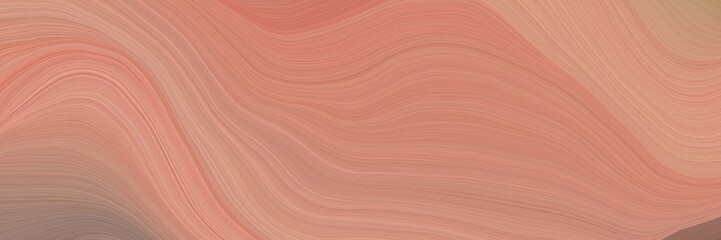 Poster - soft artistic art design graphic with abstract waves design with dark salmon, pastel brown and rosy brown color