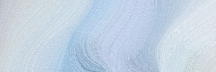 Poster - soft abstract artistic waves graphic with elegant curvy swirl waves background design with light gray, lavender and pastel blue color