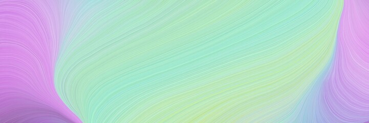 Poster - soft creative waves graphic with modern soft swirl waves background illustration with powder blue, pastel violet and plum color