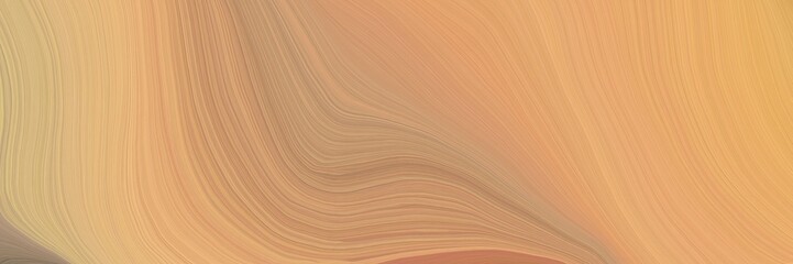 Poster - soft background graphic with modern soft curvy waves background illustration with dark salmon, peru and burly wood color