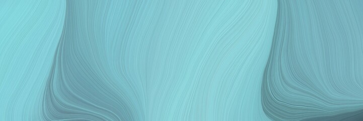 Poster - soft background graphic with modern soft swirl waves background illustration with sky blue, cadet blue and blue chill color